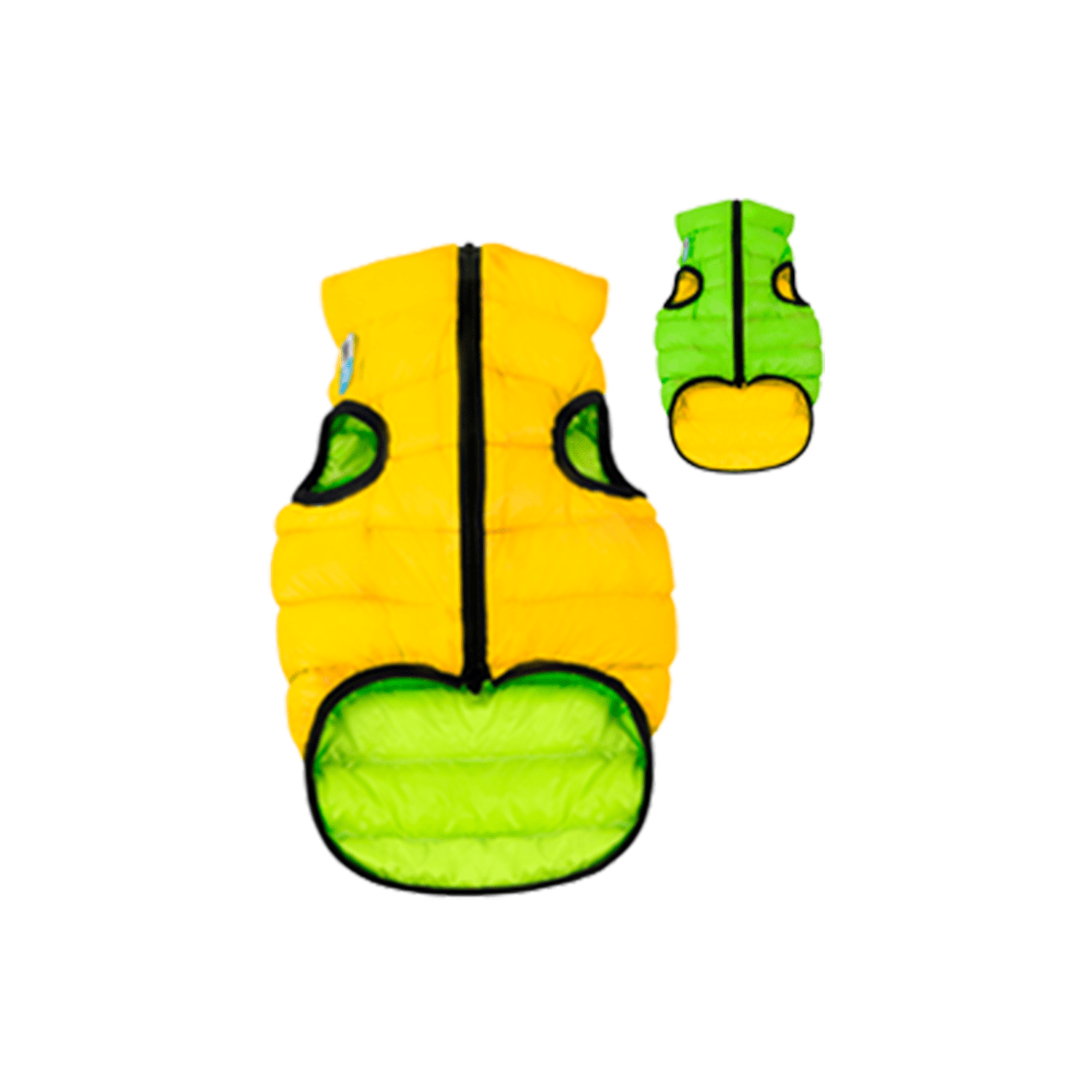 AiryVest Dog Jacket Reversible Jacket - Lime & Yellow