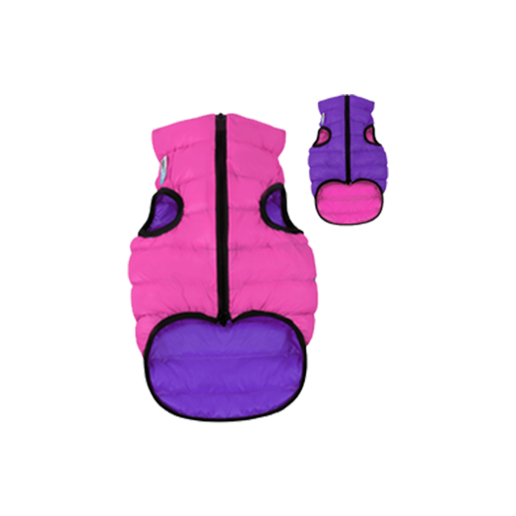 AiryVest Dog Jacket Reversible Jacket - Purple & Pink