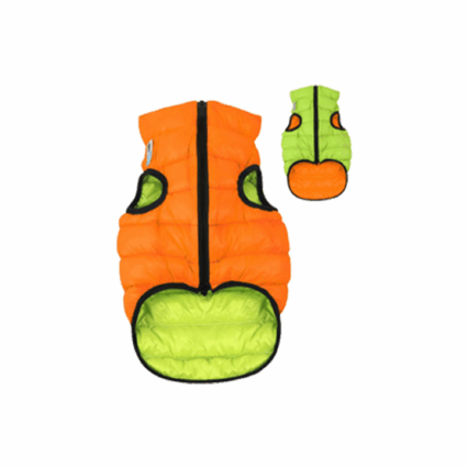 AiryVest Dog Jacket Reversible Jacket - Orange & Lime