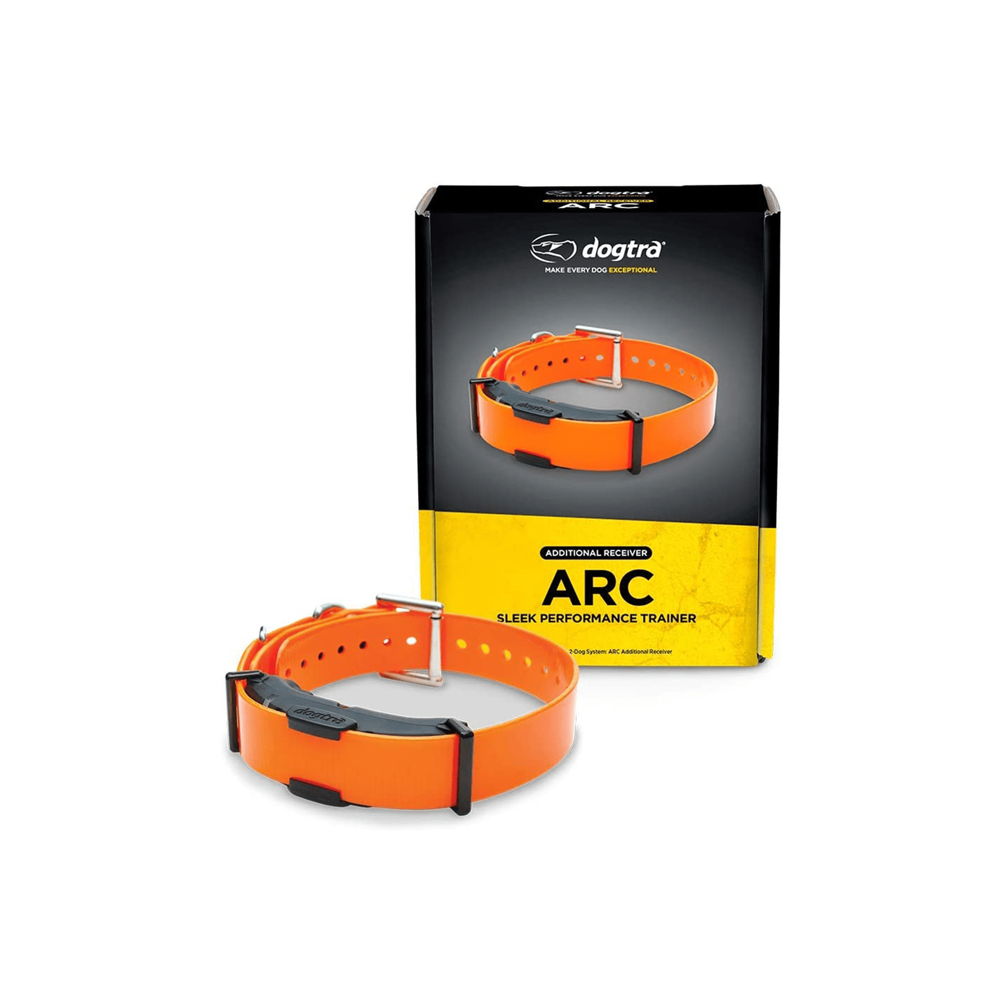 Dogtra ARC Additional Receiver Slim Ergonomic 3/4-Mile Remote Dog Training E-Collar with 127-Level Precise Control via LCD Screen