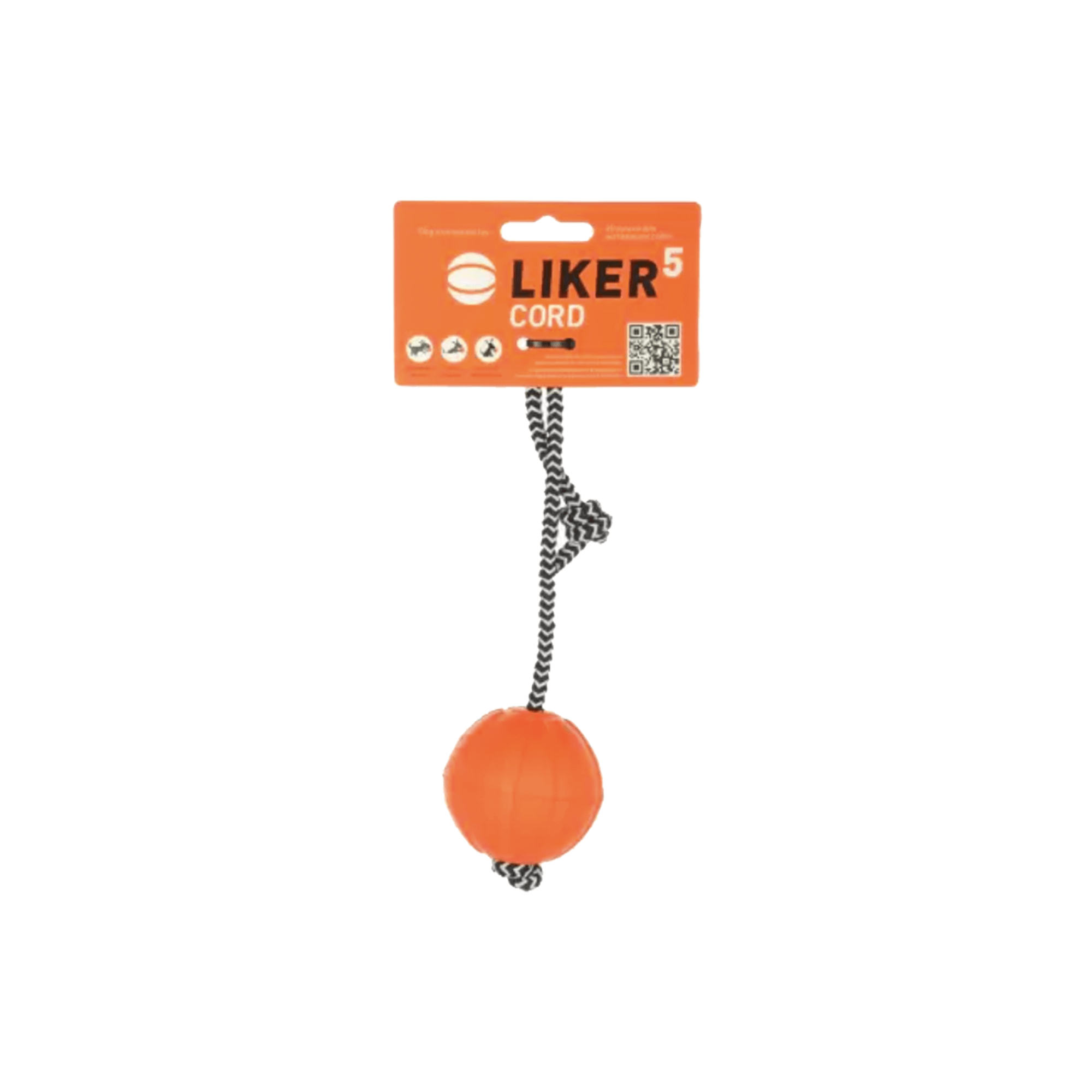Liker 5 Cord Dog Motivation Toy Rubber, Plastic, Cotton, Nylon Ball, Rubber Toy, Training Aid For Dog