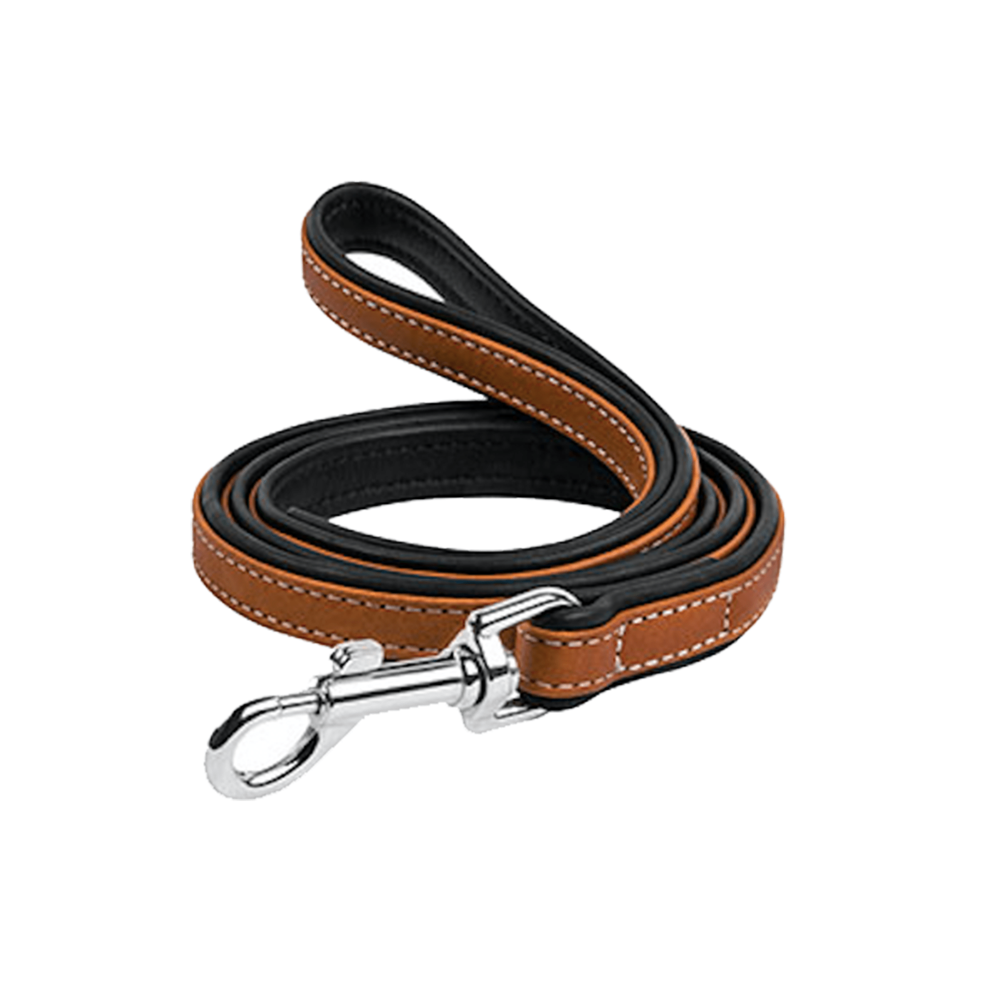 WAU DOG Soft Leather Dog Lead Brown
