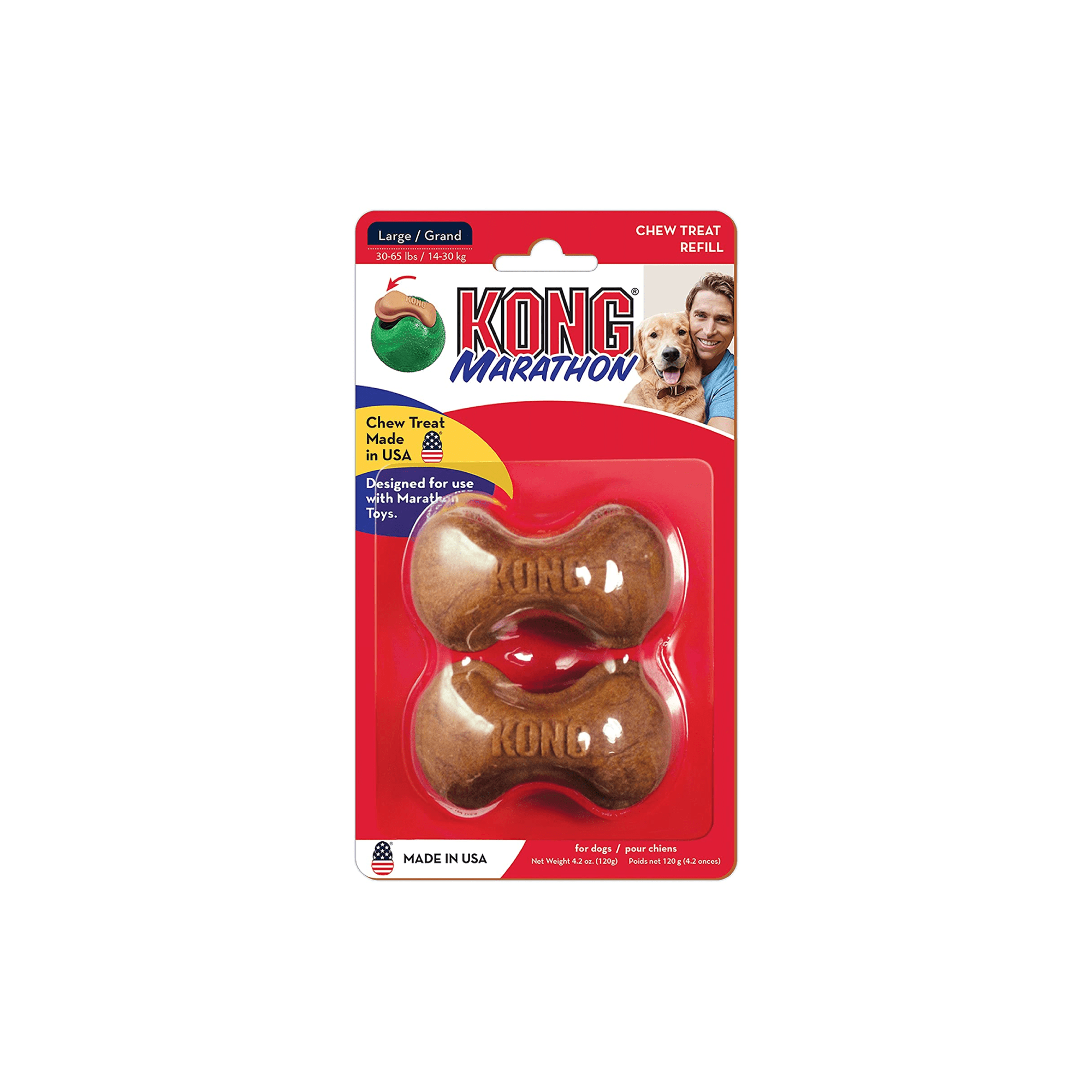 KONG Marathon Chew Refill Dog Treat, Small