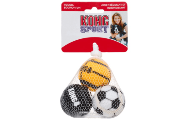KONG Sport Ball Count Dog Toy, Small, Assorted Colors, 3 Ct