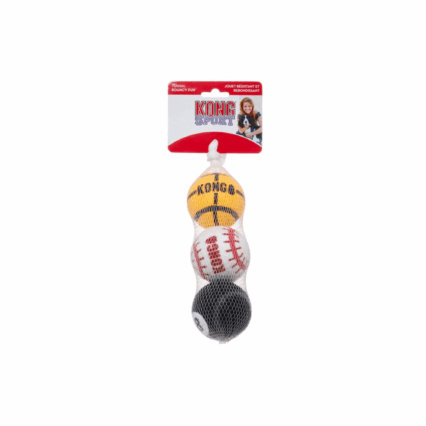 KONG Sports Bouncing Ball Dog Toy, Medium, 3 Pack, Assorted