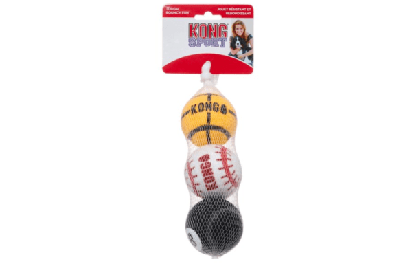 KONG Sports Bouncing Ball Dog Toy, Medium, 3 Pack, Assorted