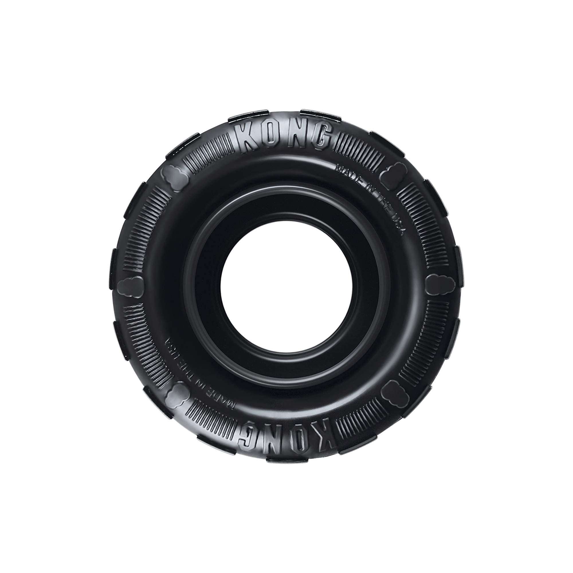 KONG - Tires - Durable Rubber Chew Toy and Treat Dispenser for Power Chewers - Medium