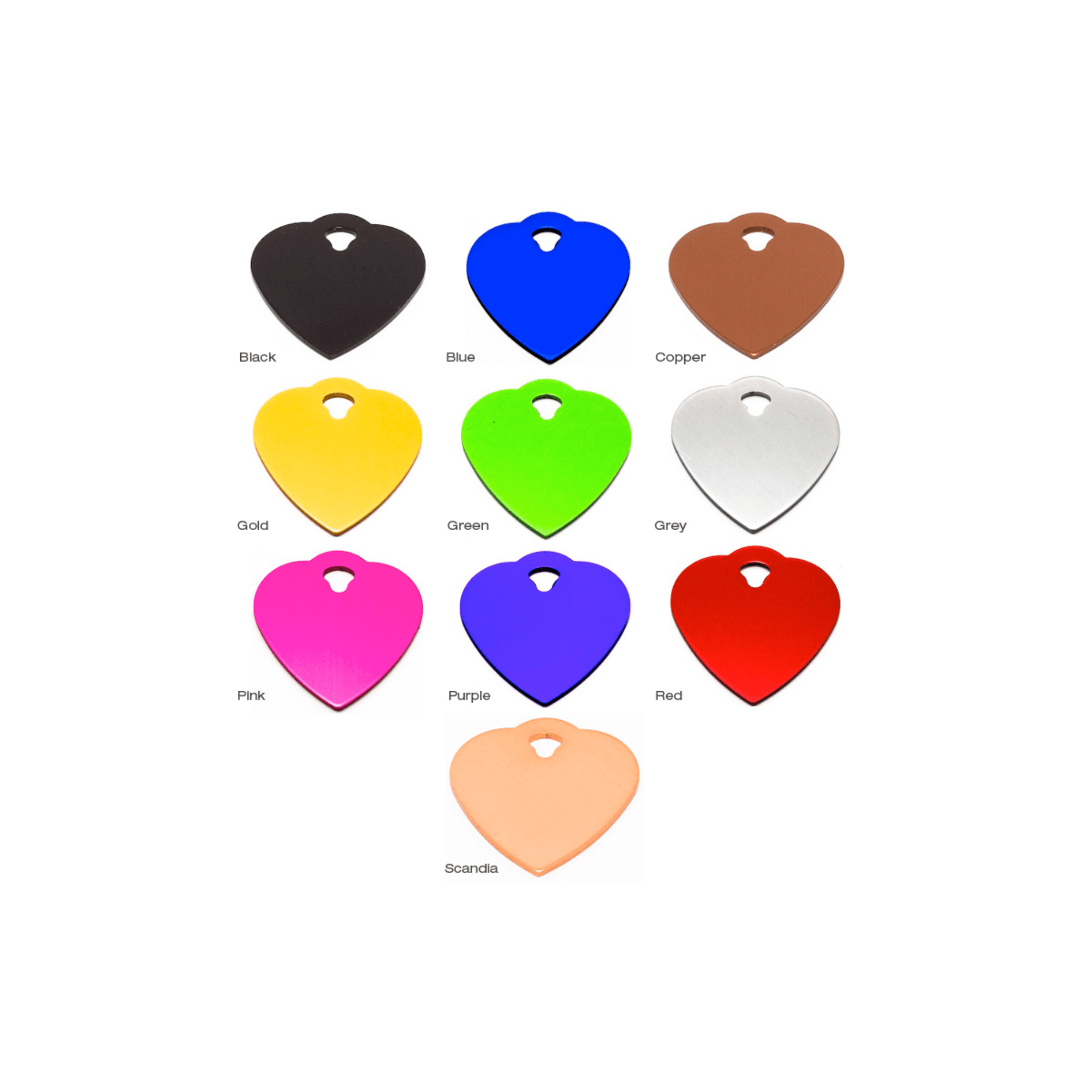 Custom Metal Heart Tag