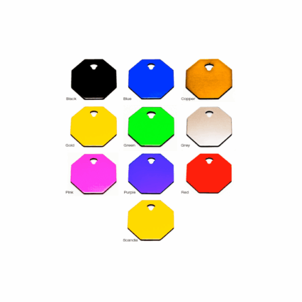 Custom Metal Octagon Tag