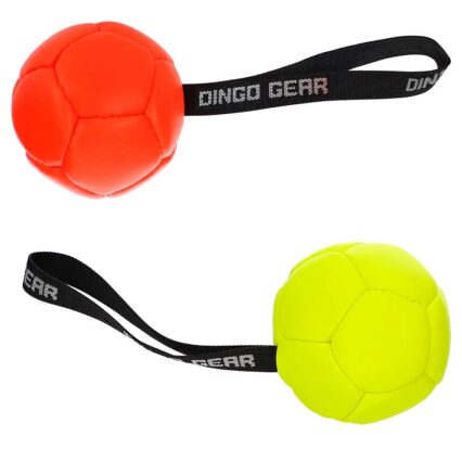 Dingo Gear Eco-Leather training ball with a handle